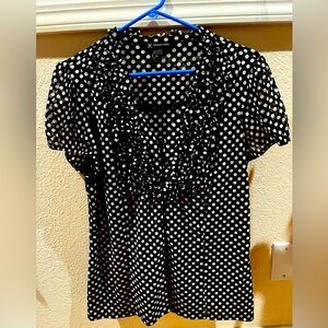 INC International Concepts Women's Black and White Polka Dot blouse. Size XL